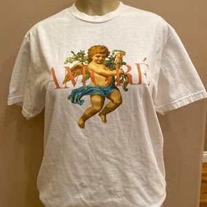 White Amore T Shirt w Angel